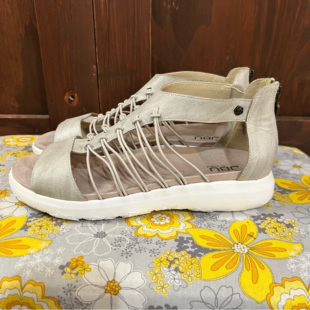 JBU Cream Strappy Sandals